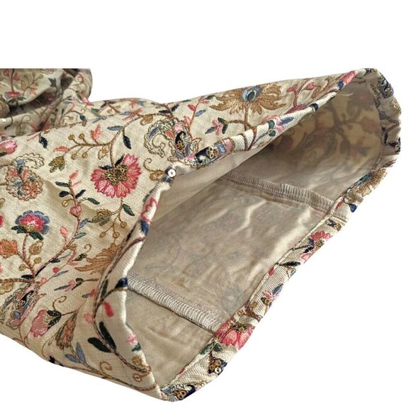 Free People MOMO NEW YORK Belinda Silk Embroidered Fisherman Wrap Pants Sz OS/L - Picture 5 of 6